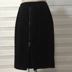 Black tight midi skirts